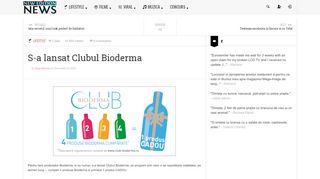 
                            13. S-a lansat Clubul Bioderma - New Edition News