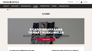 
                            1. S-Card kanta-asiakasohjelma Sokos Hotels - sokoshotels.fi