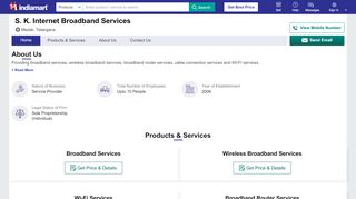 
                            11. S. K. Internet Broadband Services - IndiaMART