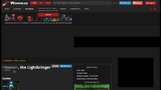 
                            9. %s, the Lightbringer - Title - World of Warcraft - Wowhead