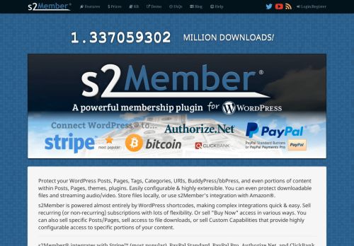 
                            7. s2Member® | A powerful (free) membership plugin for WordPress®
