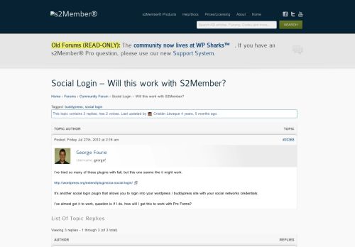 
                            1. s2Member® | Topic: Social Login – Will this work with S2Member?