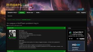 
                            13. S4 League e WolfTeam problemi log in | MMORPG ITALIA