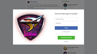 
                            8. S4 League - If you login every day for 30 days, you will... | Facebook