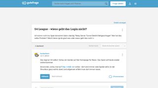 
                            9. S4 League - wieso geht das Login nicht? (online, Shooter) - Gutefrage