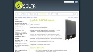 
                            8. s4Solar New Zealand Solar Power Systems : EnaSolar Grid Tie Inverters
