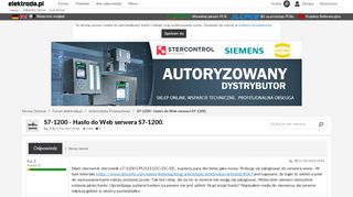 
                            12. S7-1200 - Hasło do Web serwera S7-1200. - elektroda.pl
