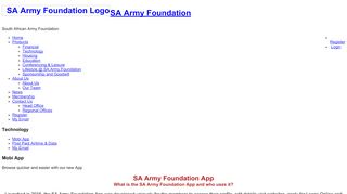 
                            3. SA Army Foundation | Mobi App