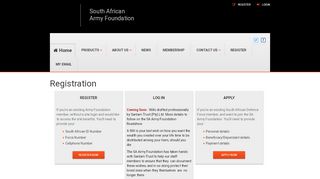 
                            2. SA Army Foundation | Register for membership