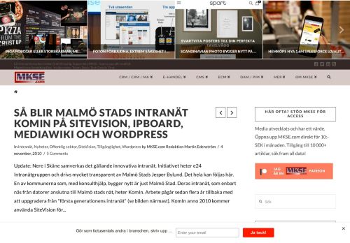 
                            9. Så blir Malmö Stads intranät KomIn på SiteVision, IPBoard ...