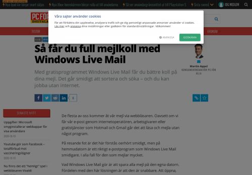
                            3. Så får du full mejlkoll med Windows Live Mail - PC för Alla