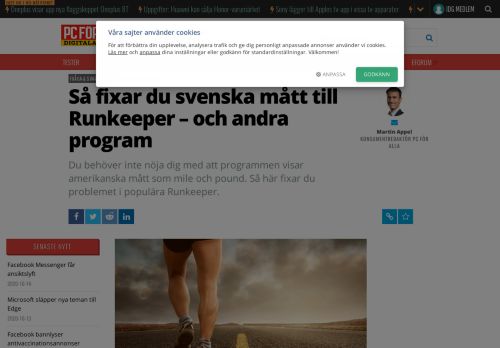 
                            12. Så fixar du svenska mått till Runkeeper – och andra program - PC för ...