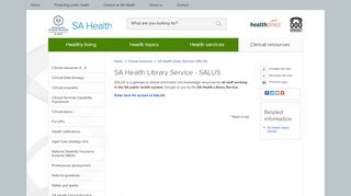 
                            5. SA Health Library Service - SALUS :: SA Health