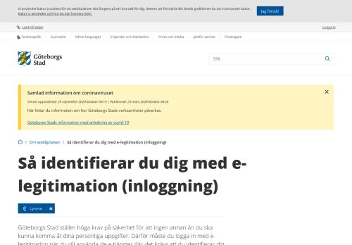 
                            4. Så identifierar du dig med bank-ID (inloggning) - Göteborgs Stad