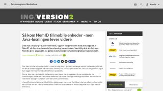 
                            9. Så kom NemID til mobile enheder - men Java-løsningen lever videre ...