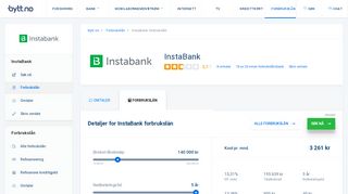 
                            8. Så mye koster et InstaBank forbrukslån deg over 5 år - Bytt.no