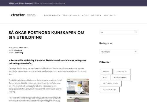 
                            8. Så ökar PostNord kunskapen om sin utbildning - XTRACTOR