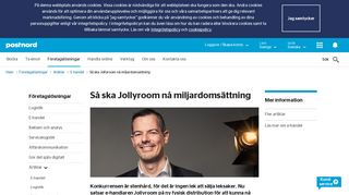 
                            9. Så ska Jollyroom nå miljardomsättning | PostNord