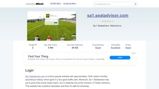 
                            4. Sa1.seatadvisor.com website. Login.