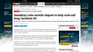
                            12. Saankhya Labs: Saankhya Labs unveils chipset to help curb call drop ...