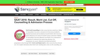 
                            5. SAAT 2018: Result, Merit List, Cut Off, Counselling & ...