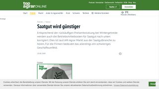 
                            9. Saatgut wird günstiger - top News - top agrar online