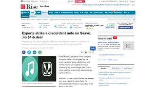 
                            13. Saavn | JioMusic: Experts strike a discordant note on Saavn, Jio $1-b ...