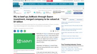 
                            5. Saavn: RIL to beef up JioMusic through Saavn investment, ...
