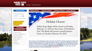 
                            1. Sabine State Bank > Home