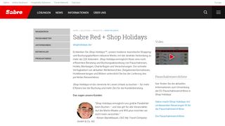 
                            2. Sabre Travel Network - Sabre Red + Shop Holidays