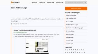 
                            11. Sabre Webmail Login