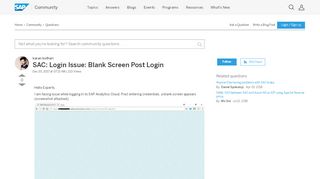 
                            9. SAC: Login Issue: Blank Screen Post Login - SAP Q&A