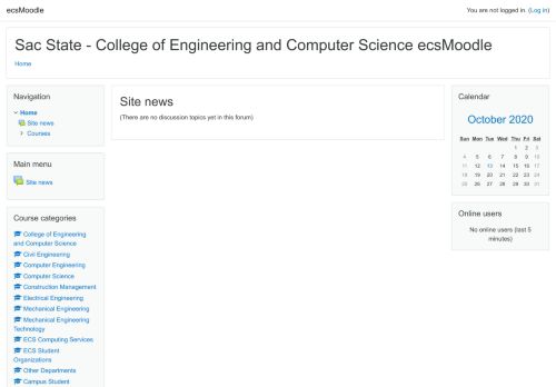
                            8. Sac State - College of Engineering and Computer Science ecsMoodle