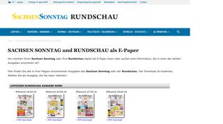 
                            7. SACHSEN SONNTAG und RUNDSCHAU als E-Paper › Sachsen ...