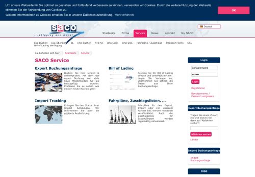 
                            4. SACO Shipping GmbH | NVOCC Services worldwide - Leistungen