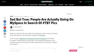 
                            10. Sad But True: People Are Actually Going On MySpace In Search Of ...