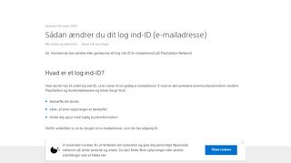 
                            4. Sådan ændrer du dit log ind-ID (e-mailadresse) - PlayStation