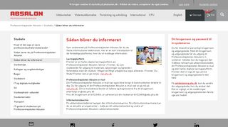 
                            5. Sådan bliver du informeret - Professionshøjskolen Absalon