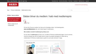 
                            12. Sådan bliver du medlem / køb med medlemspris – Saxo