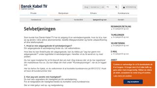 
                            12. Sådan bruger du selvbetjeningen - Dansk Kabel TV
