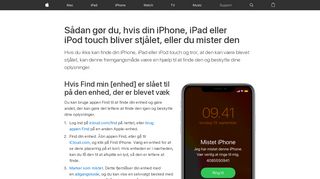 
                            2. Sådan gør du, hvis din iPhone, iPad eller iPod touch bliver stjålet, eller ...