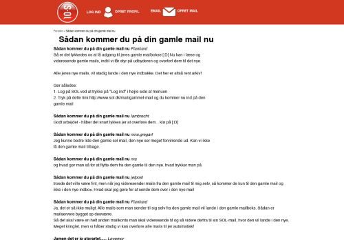 
                            5. Sådan kommer du på din gamle mail nu | Debat | SOL.dk