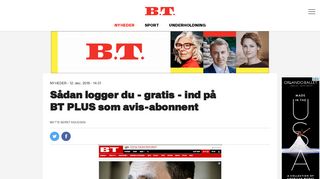 
                            1. Sådan logger du - gratis - ind på BT PLUS som avis-abonnent | BT ...