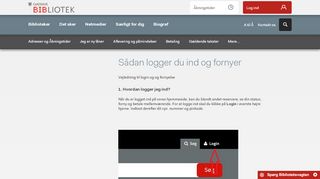 
                            9. Sådan logger du ind og fornyer | Gladsaxe Bibliotekerne