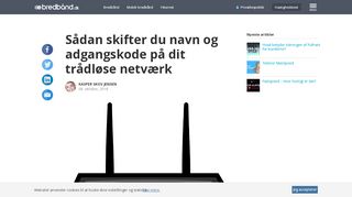 
                            13. Sådan skifter du navn og adgangskode på dit trådløse netværk