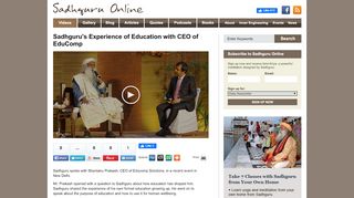 
                            13. Sadhguru's Experience of Education with CEO of EduComp