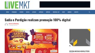 
                            8. Sadia e Perdigão realizam promoção 100% digital – Revista Live ...