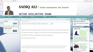 
                            7. SADIQ ALI: HOW TO JOIN SOCIAL BIZ CONNECT ......SBC