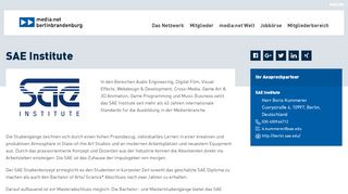 
                            12. SAE Institute | media:net berlinbrandenburg e.V.
