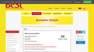 
                            6. SAE Institute Wien - Aussteller Detail - BeSt³